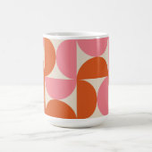 Halbkreise des mittleren Jahrhunderts Rosa und Ora Kaffeetasse (Mittel)