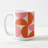 Halbkreise des mittleren Jahrhunderts Rosa und Ora Kaffeetasse (Links)