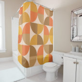 Halbkreise des orangen und braunen mittleren Jahrh Duschvorhang (Beispiel)