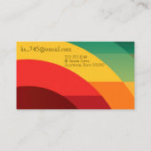 Halbkreise in lebhaften Farben Visitenkarte (Rückseite)