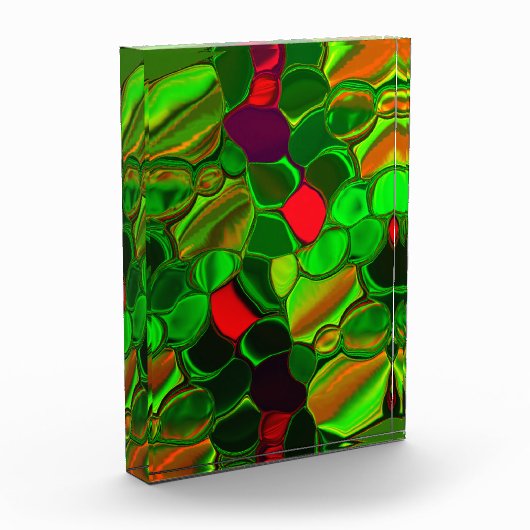 Halbkreise und abgerundete Formen, bunt. Fotoblock (Links)