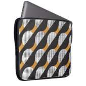 Halbkreise und Punkte, geometrisches Muster. Laptopschutzhülle (Vorne Rechts)