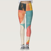 Halbkreisformen mit Texturen Leggings (Vorderseite)