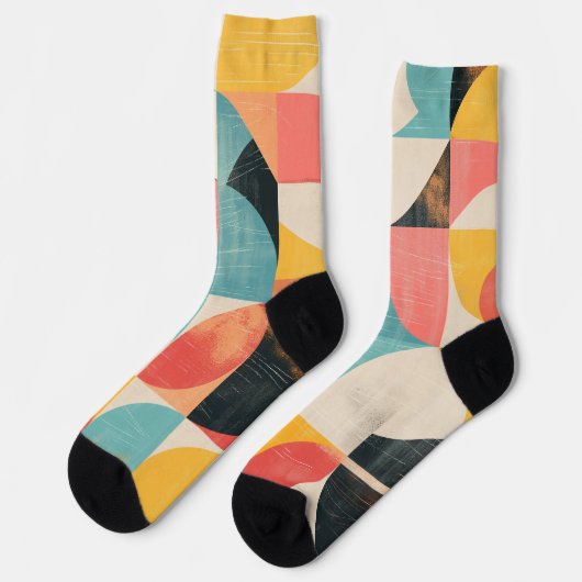 Halbkreisformen mit Texturen Socken (Linkes Detail)