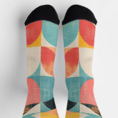 Halbkreisformen mit Texturen Socken (Oben)