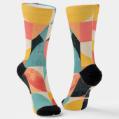 Halbkreisformen mit Texturen Socken (Gewinkelt)