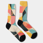 Halbkreisformen mit Texturen Socken (Rechts)