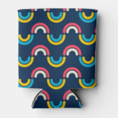 Halbkreismuster in Multicolor Dosenkühler (Vorderseite)