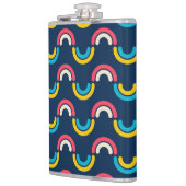 Halbkreismuster in Multicolor Flachmann (Links)