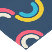 Halbkreismuster in Multicolor Großer Tischläufer (Ecke)