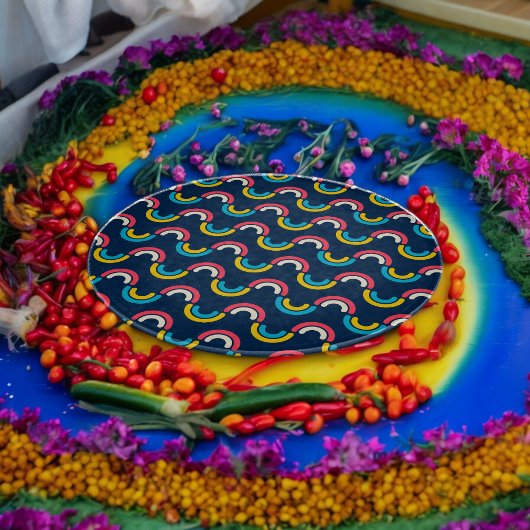 Halbkreismuster in Multicolor Schneidebrett