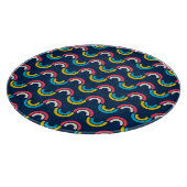 Halbkreismuster in Multicolor Schneidebrett (Ecke)