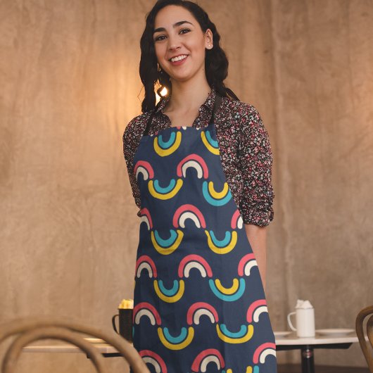 Halbkreismuster in Multicolor Schürze