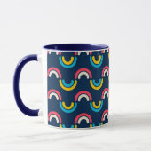 Halbkreismuster in Multicolor Tasse (Links)