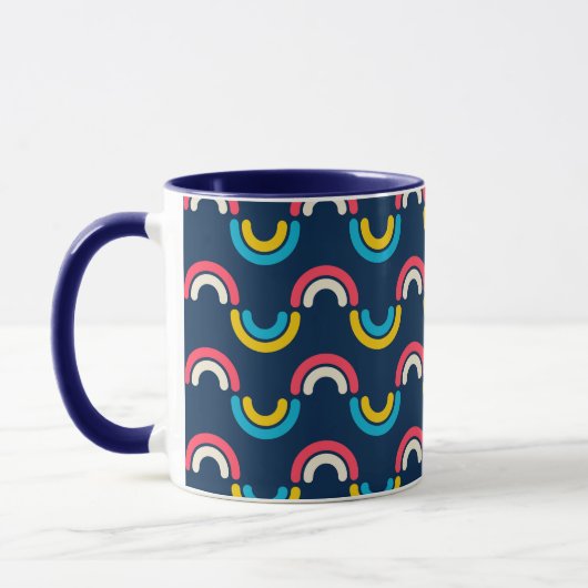 Halbkreismuster in Multicolor Tasse (Links)