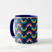 Halbkreismuster in Multicolor Tasse (Vorderseite Links)