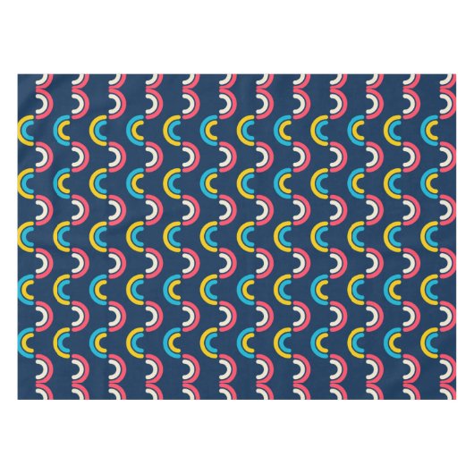 Halbkreismuster in Multicolor Tischdecke (Vorderseite (Horizontal))