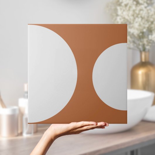 Halbkreismuster Moderne Terracotta Geometric Fliese