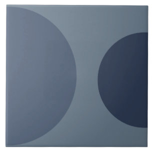 Halbkreismuster Modernes Blaues geometrisches Must Fliese