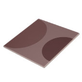 Halbkreismuster Modernes Burgundy Geometric Fliese (Seite)