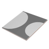 Halbkreismuster Modernes Dunkles Grau Geometrische Fliese (Seite)