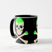 Halbkugelkreuz-Skelett Tasse (Vorderseite Links)