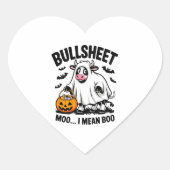 Halbkuh Herz-Aufkleber (Vorderseite)