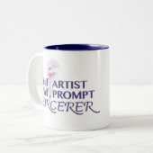 Halbkünstlerische Halbpromptsorzerin Zweifarbige Tasse (Vorderseite Links)