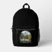 Halbkuppel im Herbst mit "Yosemite"-Text Bedruckter Rucksack (Vorderseite)