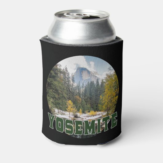 Halbkuppel im Herbst mit "Yosemite"-Text Dosenkühler (Kanne Rückseite)