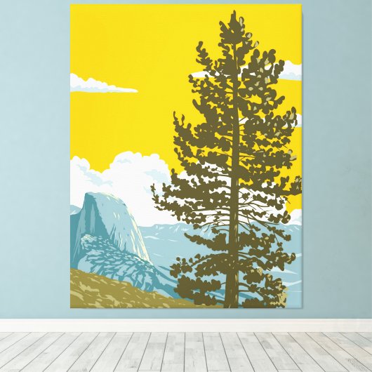 Halbkuppel Leinwanddruck (Insitu (Holzboden))