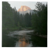 Halbkuppel Sonnenuntergang im Yosemite Nationalpar Fliese (Vorderseite)