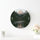 Halbkuppel Sonnenuntergang im Yosemite Nationalpar Große Wanduhr (Zuhause)