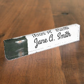 Halbkuppel Sonnenuntergang im Yosemite Nationalpar Namensplakette (Seite)