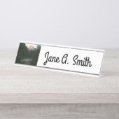 Halbkuppel Sonnenuntergang im Yosemite Nationalpar Schreibtischnamensplakette (Vorderseite )