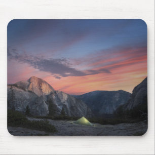 Halbkuppel Sonnenuntergang Schneebach 2 - Yosemite Mousepad