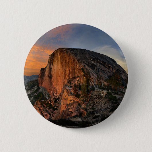Halbkuppel Sonnenuntergang - Yosemite Button (Vorderseite)