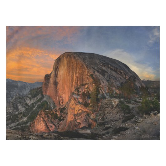 Halbkuppel Sonnenuntergang - Yosemite Tischdecke (Vorderseite (Horizontal))