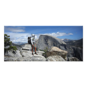 Halbkuppel und Hiker aus Nordkuppel - Yosemite Fotodruck