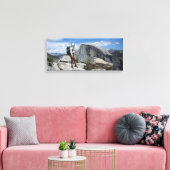 Halbkuppel und Hiker aus Nordkuppel - Yosemite Leinwanddruck (Insitu (Wohnzimmer))