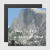 Halbkuppel von der Seite im Yosemite Nationalpark Magnetkarte (Vorne/Hinten)