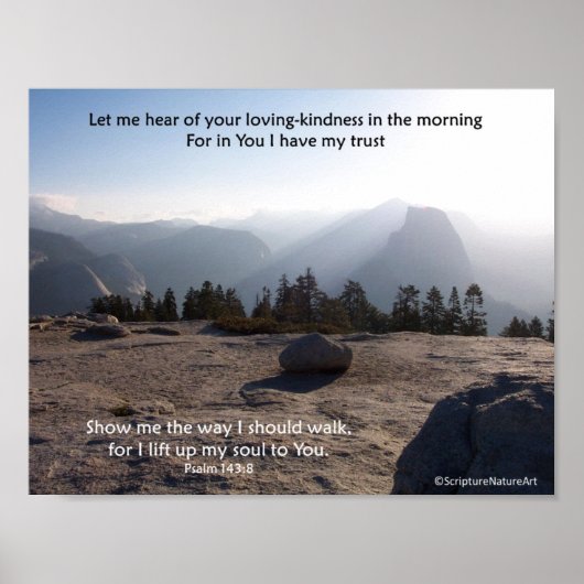 Halbkuppel & Yosemite, Morgensonne, Psalm 143 Poster (Vorne)