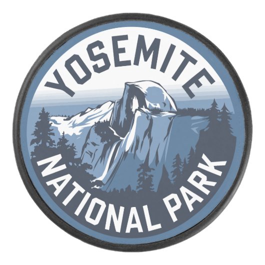 Halbkuppel Yosemite RundEmblem Eishockey Puck (Vorderseite)