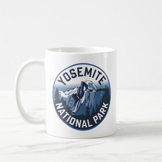 Halbkuppel Yosemite RundEmblem Kaffeetasse (Links)