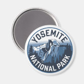 Halbkuppel Yosemite RundEmblem Magnet (Vorderseite/Rückseite)