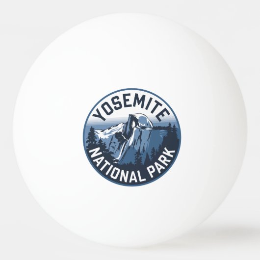 Halbkuppel Yosemite RundEmblem Tischtennisball (Vorderseite)
