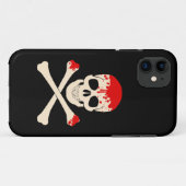 Halbleiter-Kreuzknochen-blutiges Skelett Case-Mate iPhone Hülle (Rückseite (Horizontal))