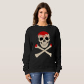 Halbleiter-Kreuzknochen-blutiges Skelett Sweatshirt (Vorne ganz)