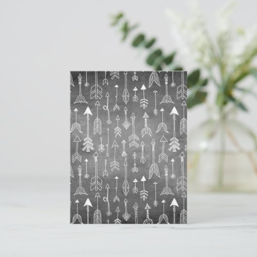 Halbleiter-Pfeil (schwarz) Postkarte (Stehend Vorderseite)