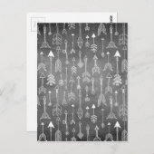 Halbleiter-Pfeil (schwarz) Postkarte (Vorne/Hinten)